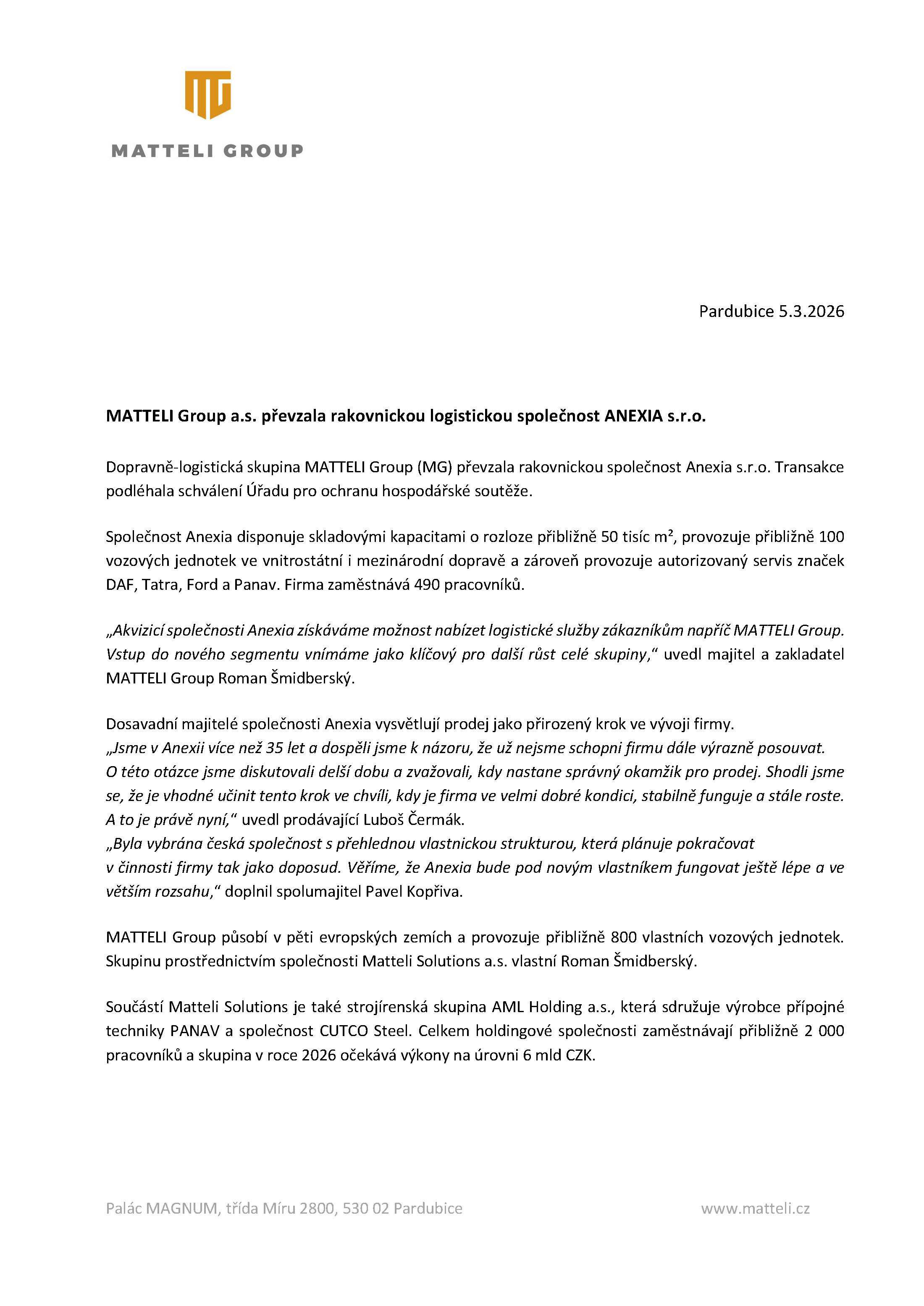 Matteli - Aktualita - 5.3.2026