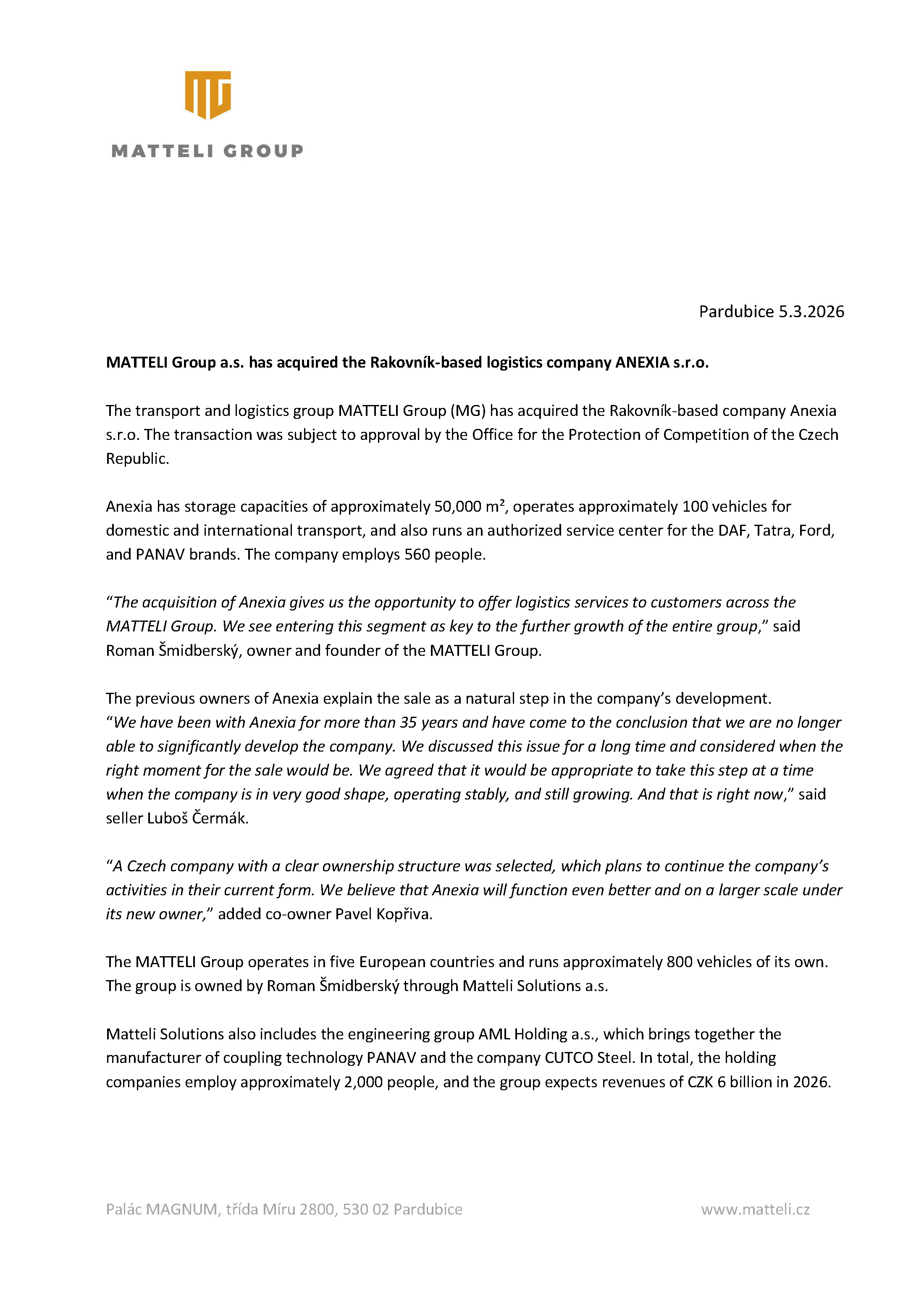 Matteli - Aktualita - 5.3.2026